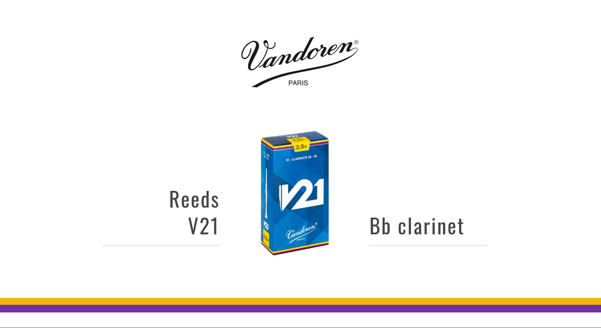 Vandoren Bb單簧管簧片 V21