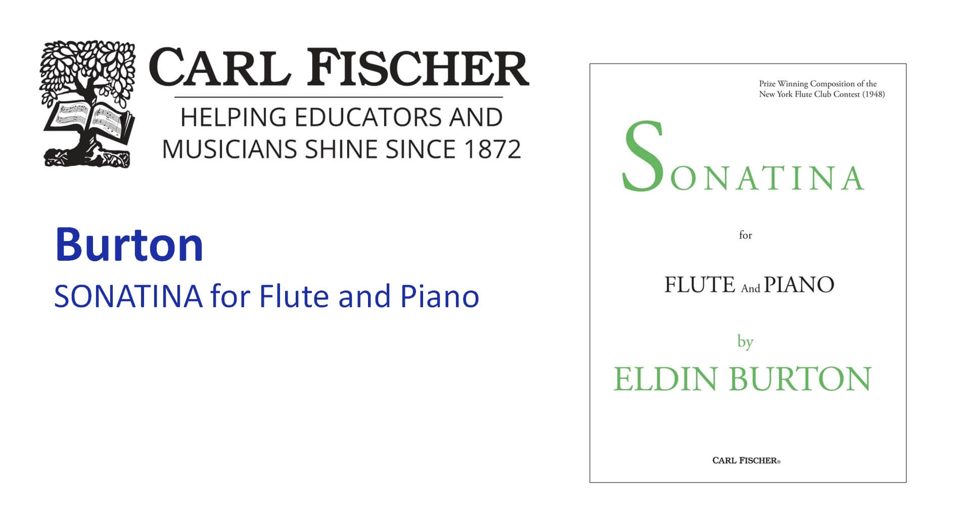 Burton SONATINA for Flute and Piano