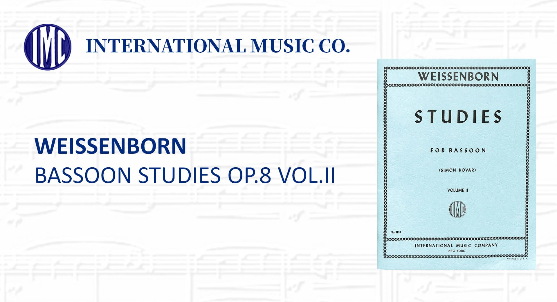 WEISSENBORN BASSOON STUDIES OP.8 VOL.II