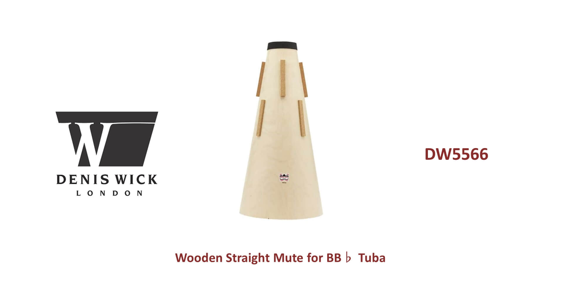DENIS WICK 5566 Wooden Straight 低音號弱音器